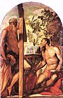 Jacopo Robusti Tintoretto Canvas Paintings - St Jerome and St Andrew